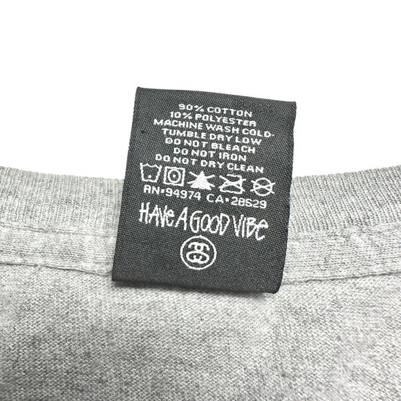 Stussy | Men | Gray Old Skool Dino T-Rex Crew Neck SS Graphic Tee | Size Large - Picture 8 of 10